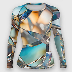 Рашгард женский Грани стеклянного камня, цвет: 3D-принт