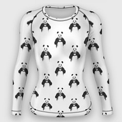 Рашгард женский Panda love - pattern, цвет: 3D-принт