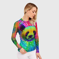 Рашгард женский Цветная панда, цвет: 3D-принт — фото 2