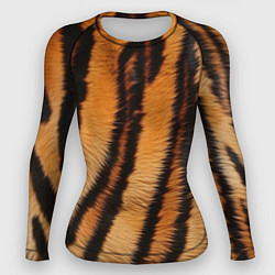 Рашгард женский Тигровая шкура, цвет: 3D-принт
