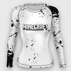 Рашгард женский Minecraft чёрная краска брызги, цвет: 3D-принт