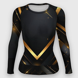 Женский рашгард Gold luxury black abstract