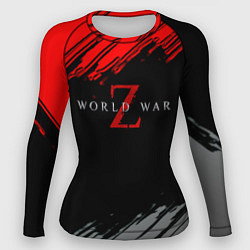 Женский рашгард World war z краски текстура