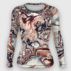 Рашгард женский Разноцветный мраморный узор, цвет: 3D-принт