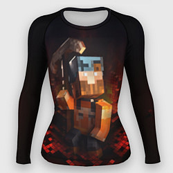 Женский рашгард Minecraft персонаж в огне
