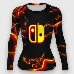 Рашгард женский Нинтендо шторм огненоое лого, цвет: 3D-принт