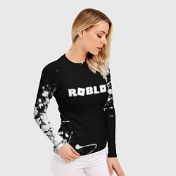 Рашгард женский Roblox текстура краски белые, цвет: 3D-принт — фото 2