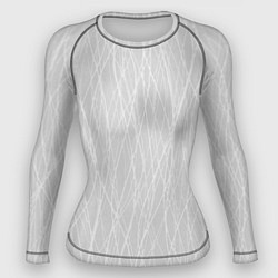 Рашгард женский Светлый серый волнистые линии, цвет: 3D-принт