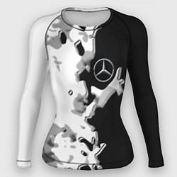 Рашгард женский Mercedes benz sport germany steel, цвет: 3D-принт