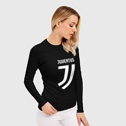 Рашгард женский Juventus sport fc белое лого, цвет: 3D-принт — фото 2