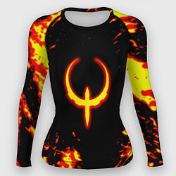 Рашгард женский Quake fire logo, цвет: 3D-принт