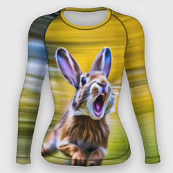 Рашгард женский Крик бегущего зайца, цвет: 3D-принт