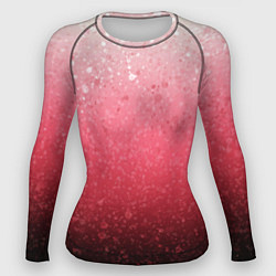 Рашгард женский Градиент розово-чёрный брызги, цвет: 3D-принт