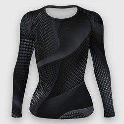 Женский рашгард Черная геометрическая материя
