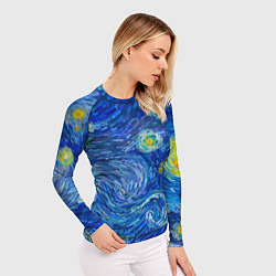 Рашгард женский Мазки ван гога, цвет: 3D-принт — фото 2