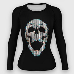 Женский рашгард Череп глитч