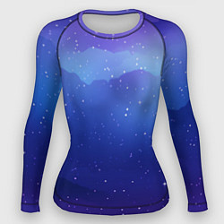 Рашгард женский Синий космос и звезды, цвет: 3D-принт
