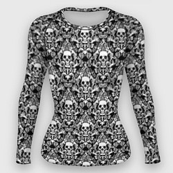 Рашгард женский Skull patterns, цвет: 3D-принт