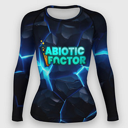 Рашгард женский Abiotic Factor синее неоновое свечение, цвет: 3D-принт