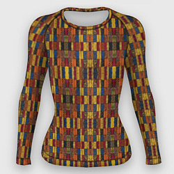 Рашгард женский Африканский геометрический узор-паттерн, цвет: 3D-принт