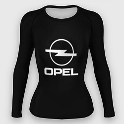 Рашгард женский Opel logo white, цвет: 3D-принт