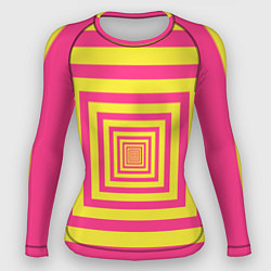 Женский рашгард Желтые квадраты трансформация