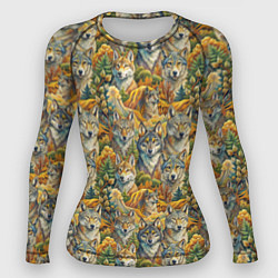 Женский рашгард Волчий мотив