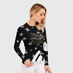 Рашгард женский Ведьмак медальён лого паттерн, цвет: 3D-принт — фото 2