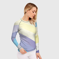 Рашгард женский Паттерн цветные волны - color waves, цвет: 3D-принт — фото 2