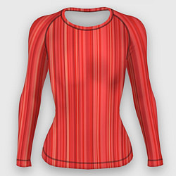 Женский рашгард Полосатый красно-розовый