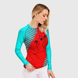 Рашгард женский Kizaru abstract rap, цвет: 3D-принт — фото 2