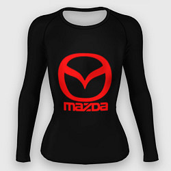 Рашгард женский Mazda red logo, цвет: 3D-принт