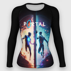 Женский рашгард Portal люди в прыжке