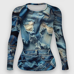 Рашгард женский Denim rags - fashion trend, цвет: 3D-принт