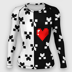 Рашгард женский Minecraft pattern love, цвет: 3D-принт