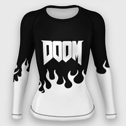 Рашгард женский Doom fire white, цвет: 3D-принт