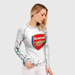 Рашгард женский Arsenal fc текстура, цвет: 3D-принт — фото 2