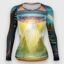 Рашгард женский UFO In The Forest, цвет: 3D-принт