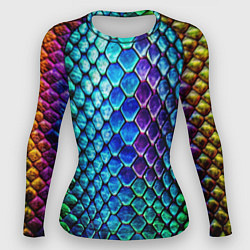 Женский рашгард Радужная кожа змеи