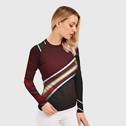 Рашгард женский Сталь Россия текстура, цвет: 3D-принт — фото 2