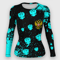 Женский рашгард Герб текстура РФ