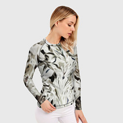 Рашгард женский Black and white abstraction, цвет: 3D-принт — фото 2