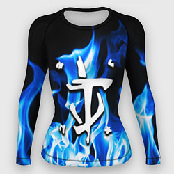 Рашгард женский Doom fire знак, цвет: 3D-принт