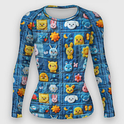 Женский рашгард Пэчворк с зайчиками