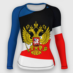 Рашгард женский Спортивная геометрия герб, цвет: 3D-принт