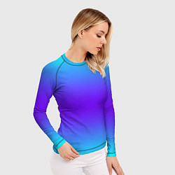 Рашгард женский Неоновый градиент текстура, цвет: 3D-принт — фото 2