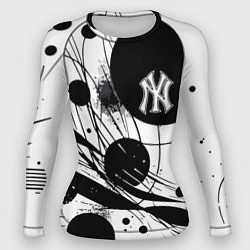 Рашгард женский New York Yankees baseball team - abstraction, цвет: 3D-принт