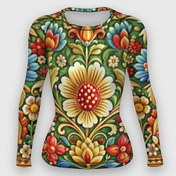 Женский рашгард Стиль советского ковра узоры и орнамент