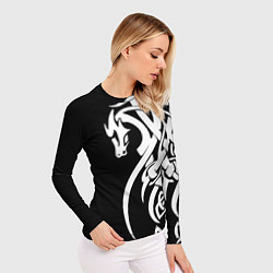 Рашгард женский Языческий кельтский орнамент тату, цвет: 3D-принт — фото 2