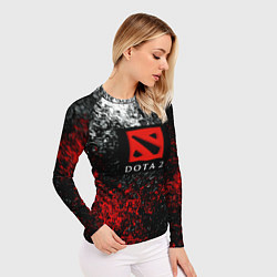 Рашгард женский Dota 2 брызги красок, цвет: 3D-принт — фото 2